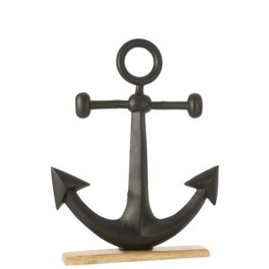 ANCHOR ON BASE ALUMINIUM BLACK