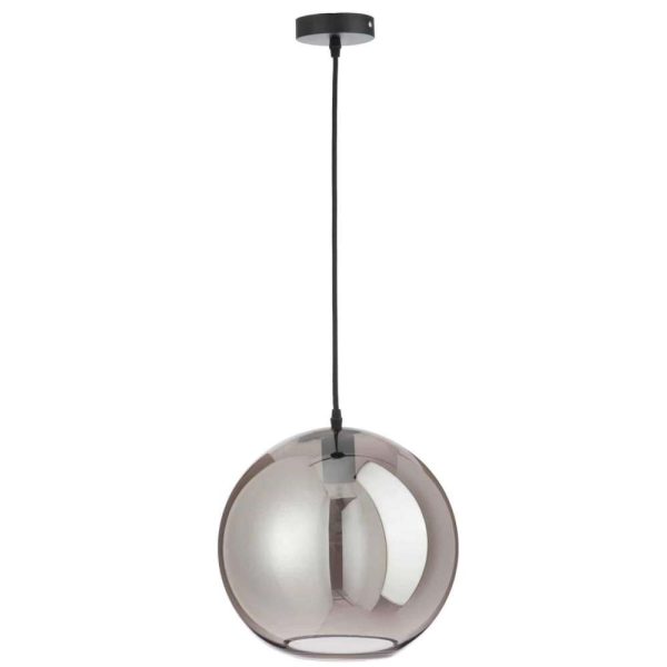 LAMP BALL GLASS MIRROR SILVER LARGE
