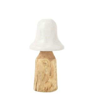 MUSHROOM BELL TOP WHITE/NATURAL LARGE