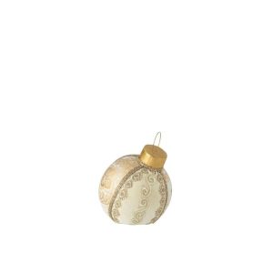 BAUBLE DECORATION PATTERNS POLYFOAM/TEXTILE GOLD MEDIUM