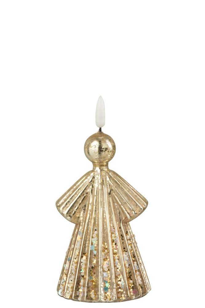 ANGEL LED GLASS GOLD COLORED SMALL