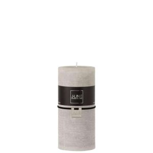 CYLINDER CANDLE  LIGHT GREY L52H