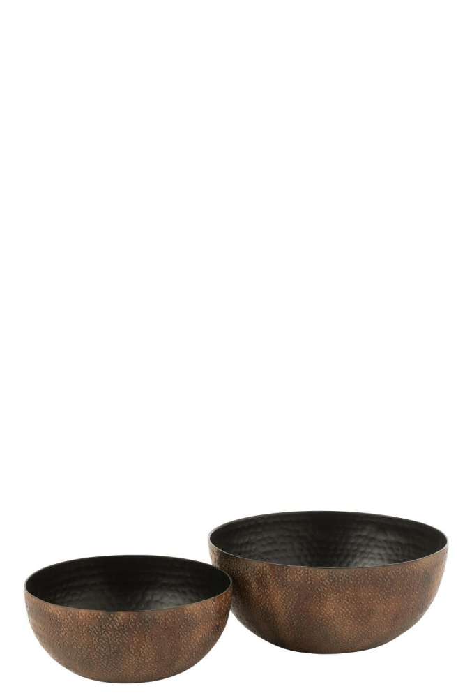 S/2 DISHES HACIENDA ALUMINIUM BRONZE