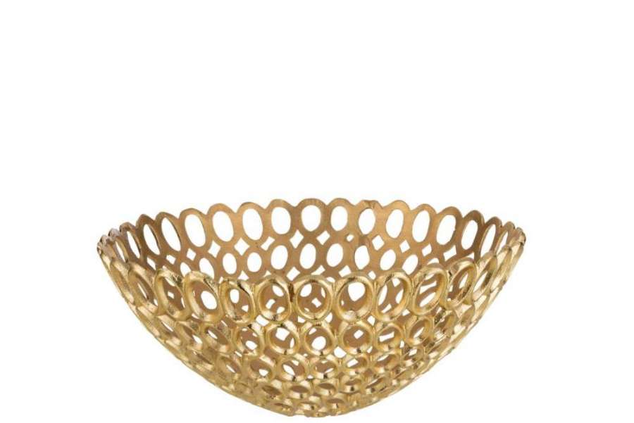 DISH ROUND RINGS ALUMINIUM GOLD MEDIUM