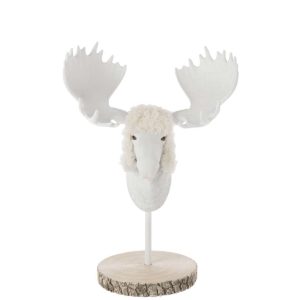 MOOSE ON BASE FUR LIMEPOWDER ECRU/WHITE