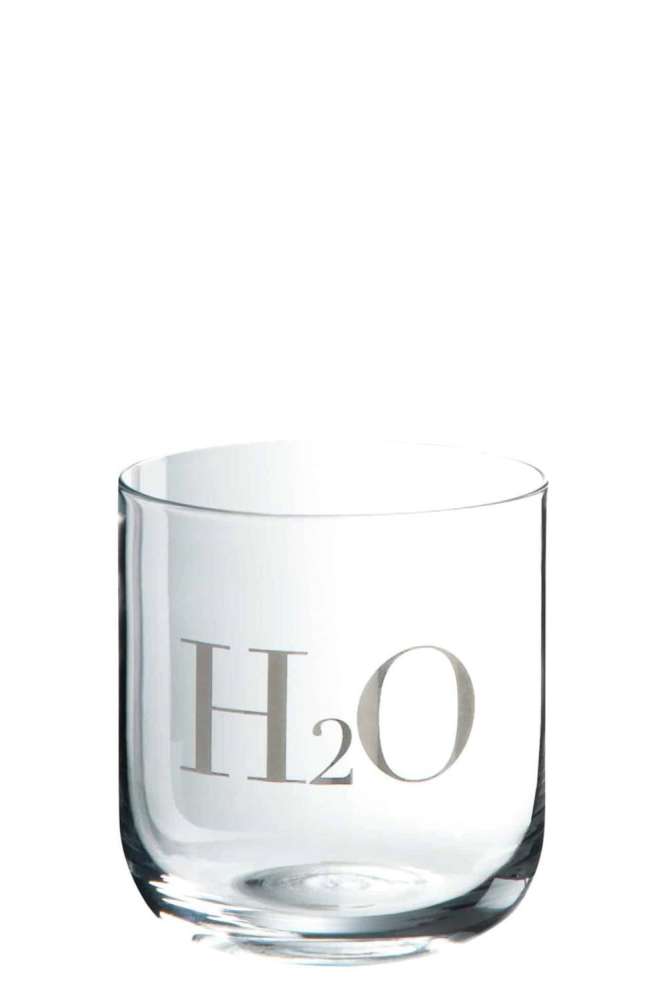 WATER GLASS GLASS TRANSP/SILV