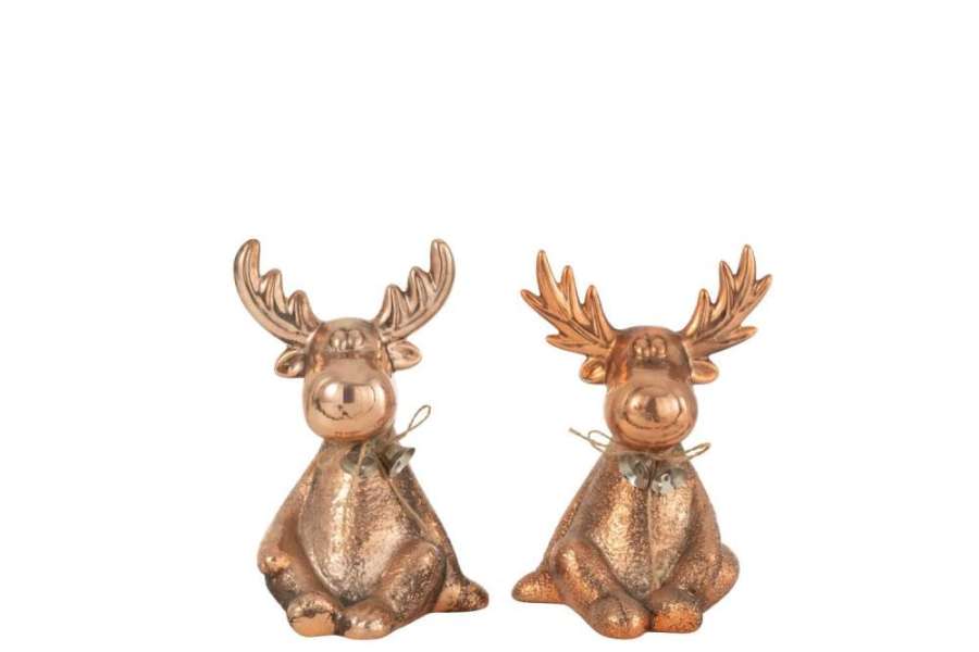 ELK PORCELAIN COPPER SMALL ASSORTMENT OF 2