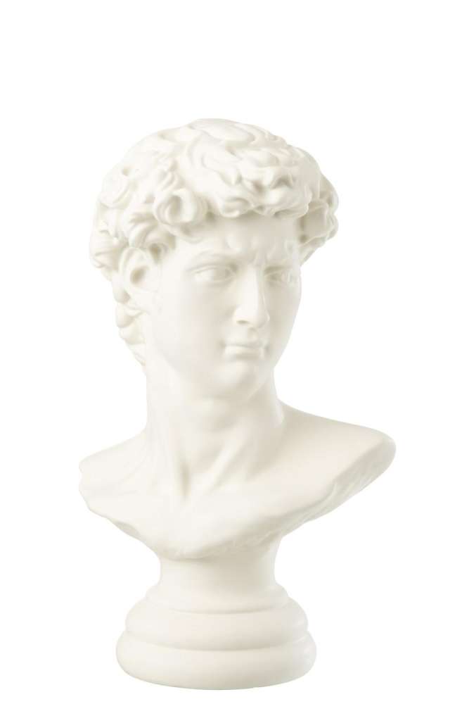 BUST DAVID RESIN WHITE LARGE
