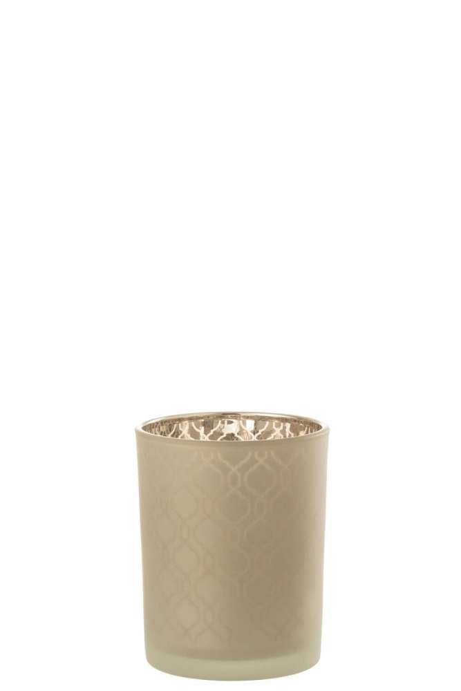 HURRICANE GEOMETRIC GLASS BEIGE MEDIUM