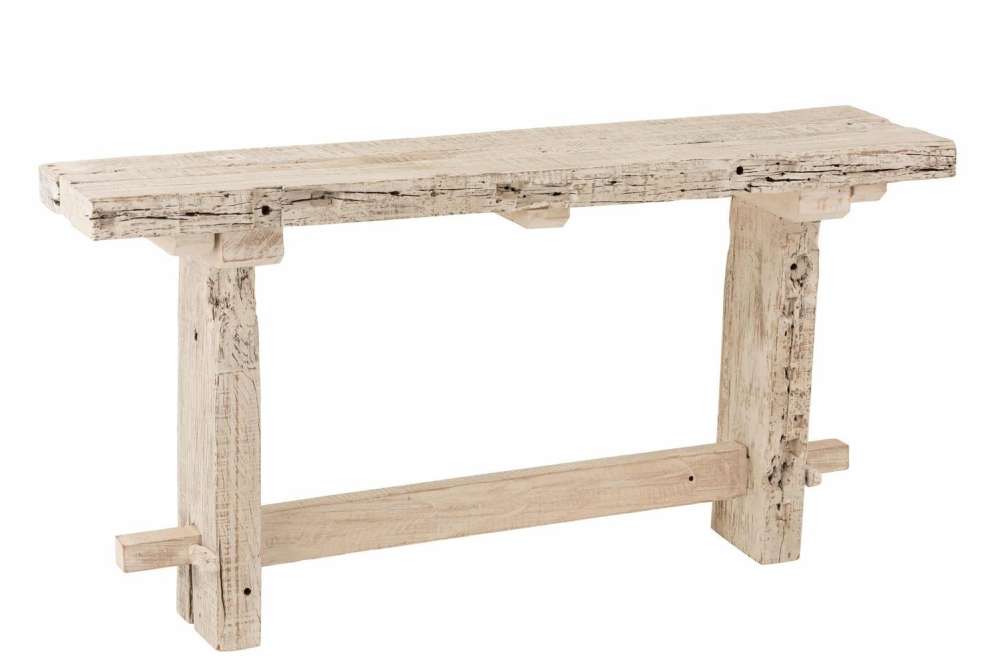 CONSOLE BRUT RECYCLED WOOD WHITE WASH