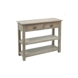 CONSOLE 2 DRAW. WD GREY W