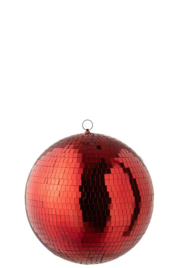 DISCO BALL MIRROR RED MEDIUM