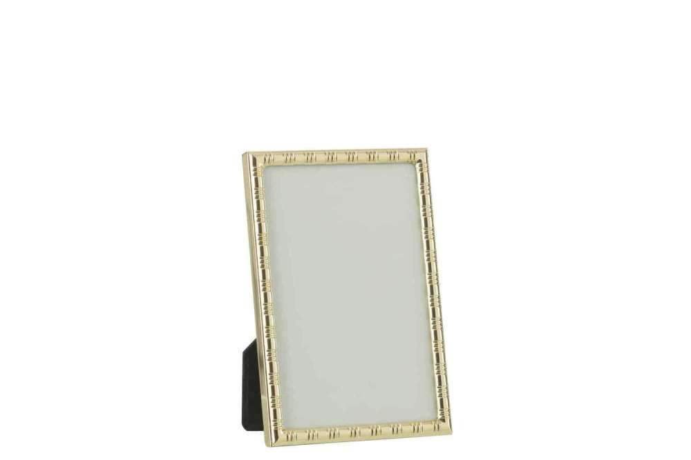 PHOTO FRAME ROUNDED LINES BORDER 13X18 METAL GOLD MEDIUM
