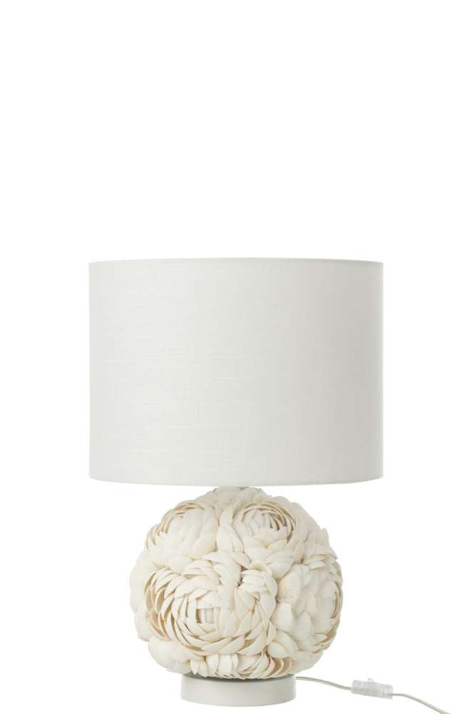 TABLE LAMP SHELL WHITE SMALL