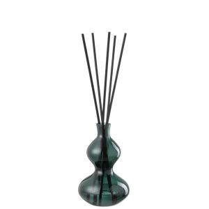 SCENTED OIL CEDAR BREEZE GLASS DARK GREEN SMALL