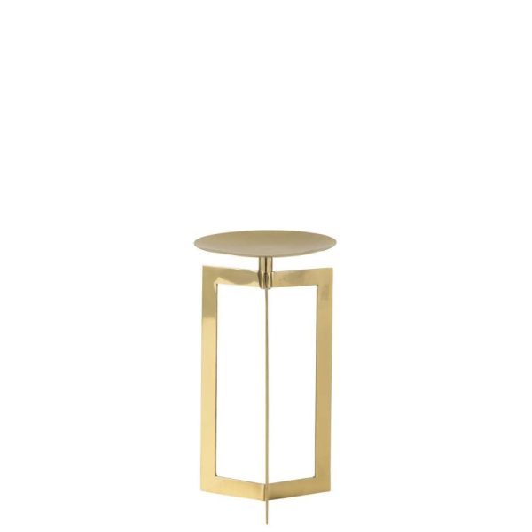 CANDLE HOLDER STAINLESS STEEL GOLD SMALL