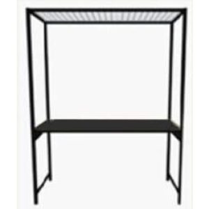SHOP IN SHOP PRESENTATION TABLE SET+FRAME HIGH METAL BLACK/WOOD MELAMINE OAK