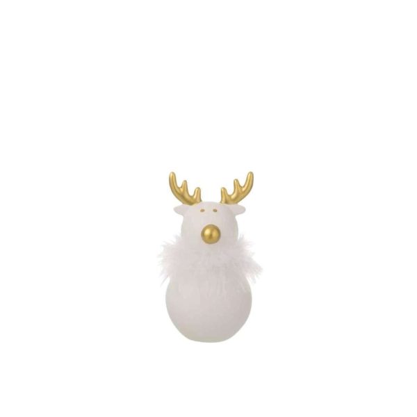 MOOSE CERAMIC ROUND STRIPES GOLD/WHITE SMALL
