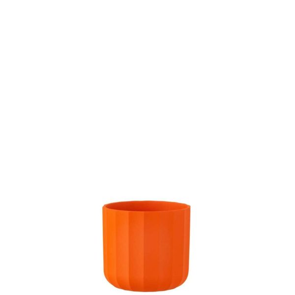 FLOWERPOT SUMMER CERAMIC ORANGE SMALL