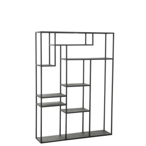 RACK IRREGULAR SHELF METAL BLACK