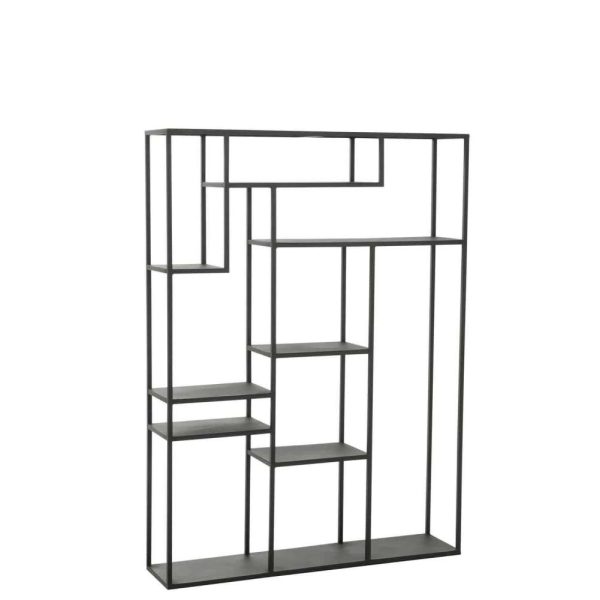 RACK IRREGULAR SHELF METAL BLACK