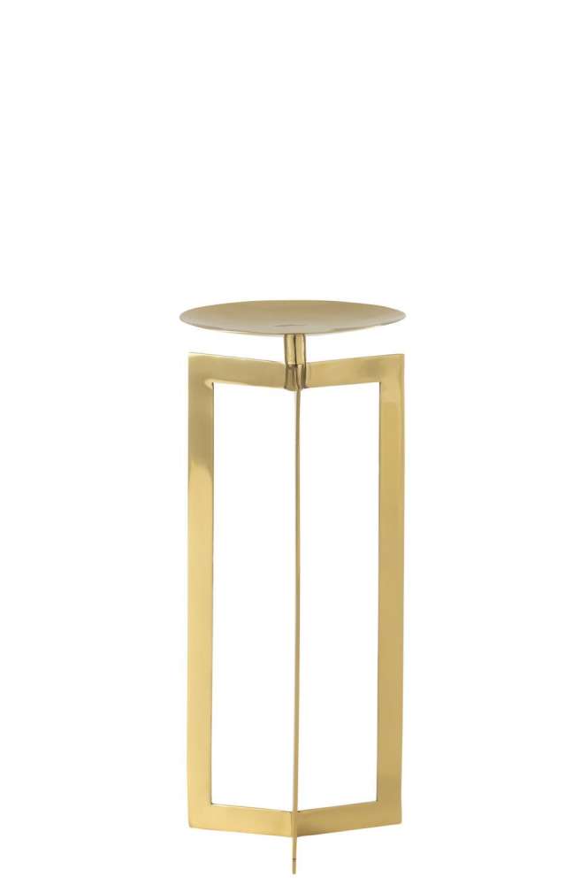CANDLE HOLDER STAINLESS STEEL GOLD LARGE