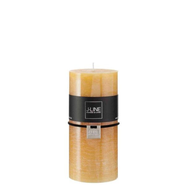 CYLINDER CANDLE OCHRE L -52H