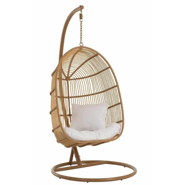 HANGING CHAIR OVAL STEEL NATURAL