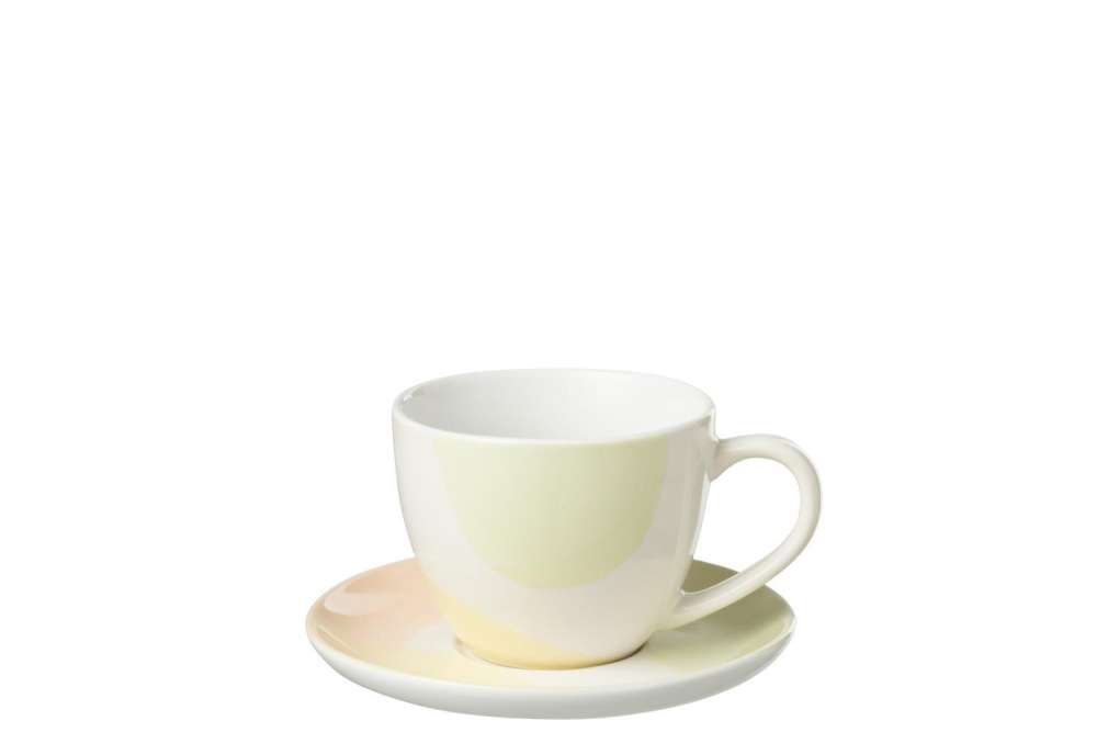 CUP + SAUCER SPOT PORCELAIN MIX