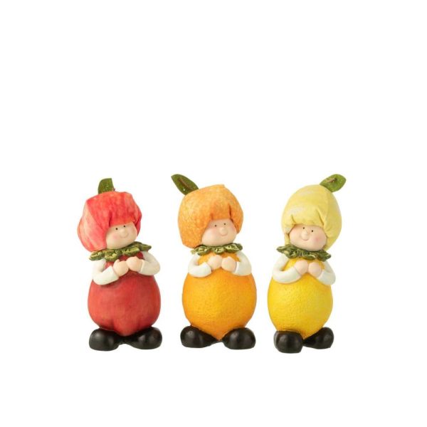 KID LEMON/ORANGE/APPLE POLYRESIN MIX LARGE ASSORTMENT OF 3