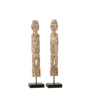 FIGURE ON FOOT NAYA ALABASIA WOOD GREY SMALL ASSORTMENT OF 2