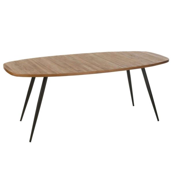 DINING TABLE OVAL RECYCLE TEAK NATURAL