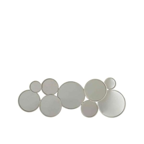 MIRROR  9 CIRCLES METAL SILVER