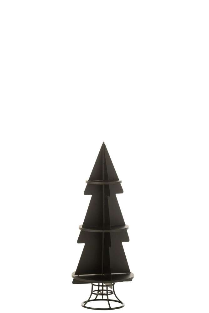 RACK X'MAS TREE METAL BLACK SMALL