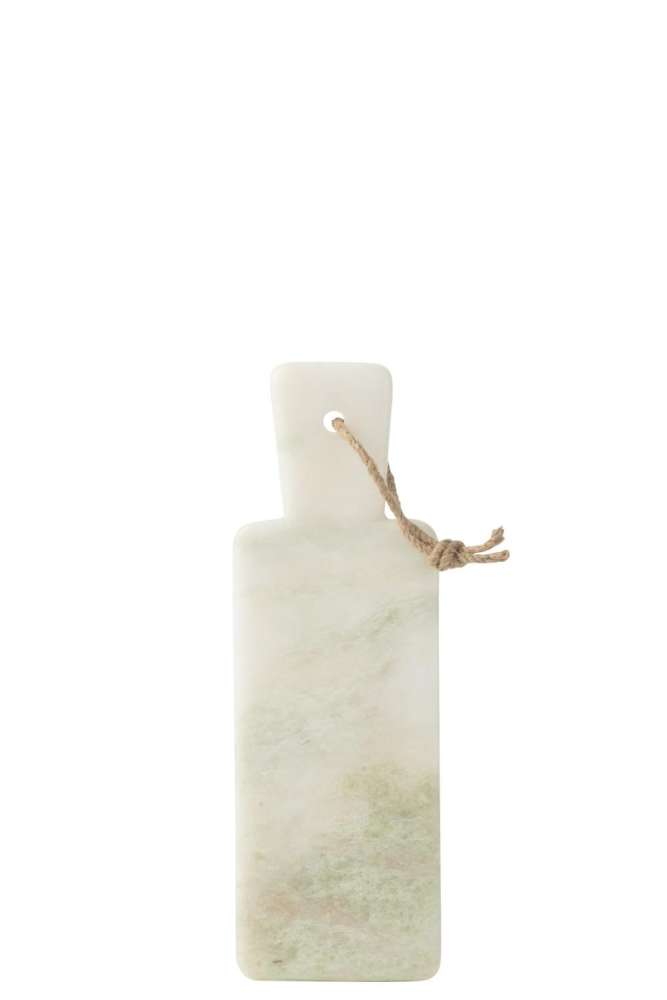 CHEESE BOARD RECTANGLE MARBLE WHITE GREEN SMALL