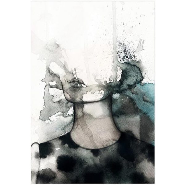 Bilde Canvas Dame Abstrakt 1 50X70Cm