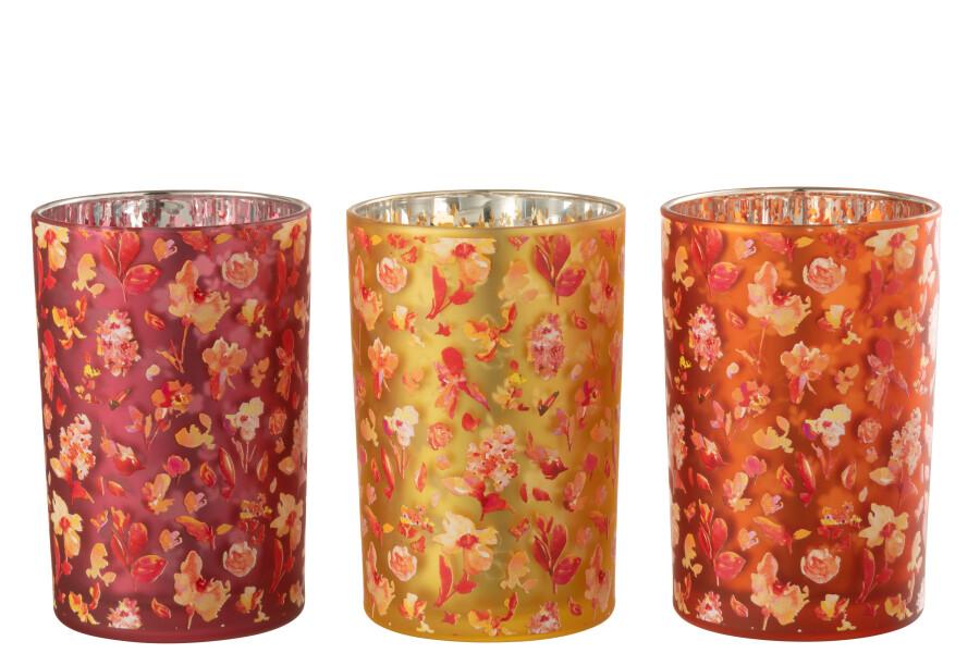 Lysglass holder assortert farge-18 cm