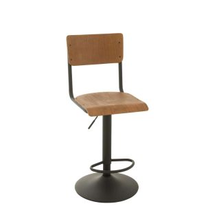 BARSTOOL WOOD/METAL BROWN
