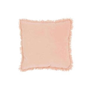 CUSHION BORDER LONG COTTON/LINEN PINK