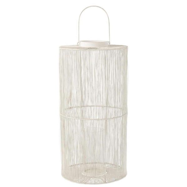 LANTERN METAL MATTE WHITE LARGE