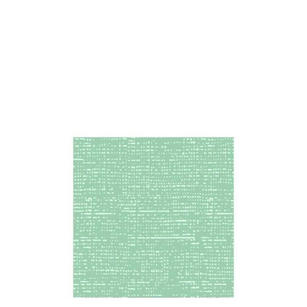 PACK 16 NAPKINS TEXTTILE TOUCH PAPER PASTEL GREEN SMALL