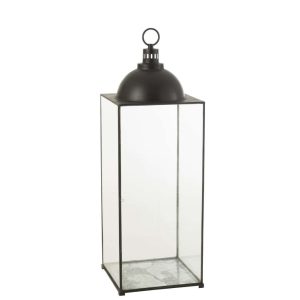 LANTERN HAGRID GLASS/IRON BLACK L