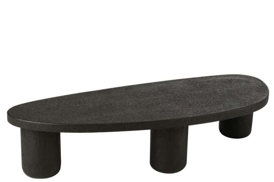 COFFEE TABLE OVAL MDF BLACK