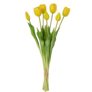 BOUQUET TULIPS 7PIECES PU YELLOW LARGE
