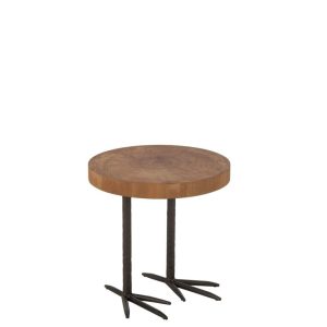 STOOL DUCK MDF/IRON NATURAL BLACK