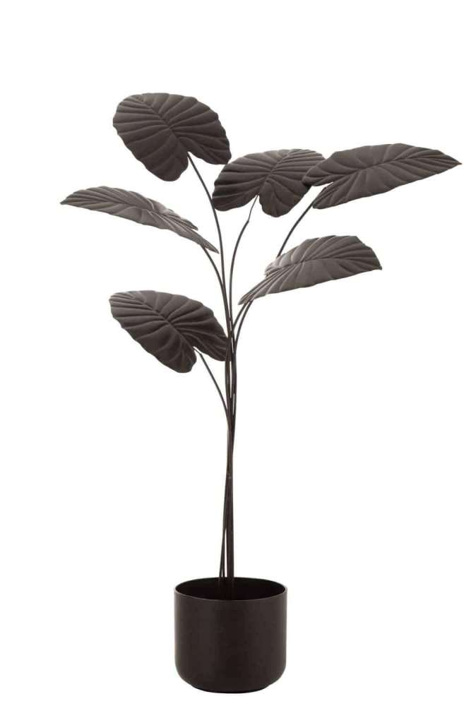 PLANT DECORATION METAL DARK BROWN SMALL