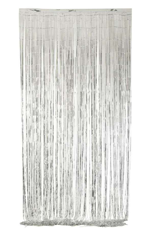 CURTAIN FRINGES VINYL SILVER COLORED