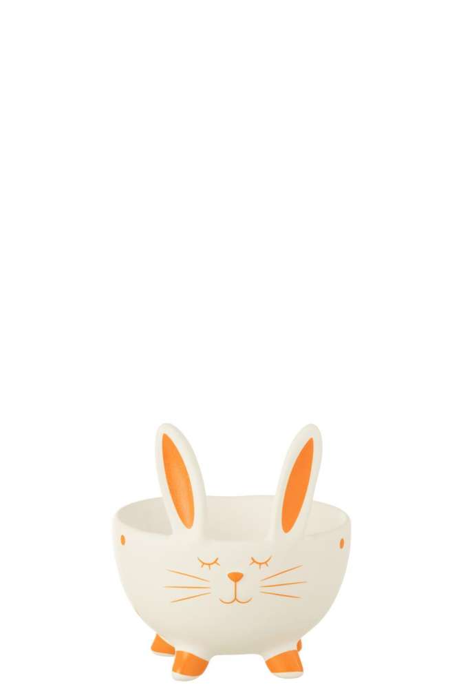 BOWL RABBIT ORANGE CERAMIC LARGE