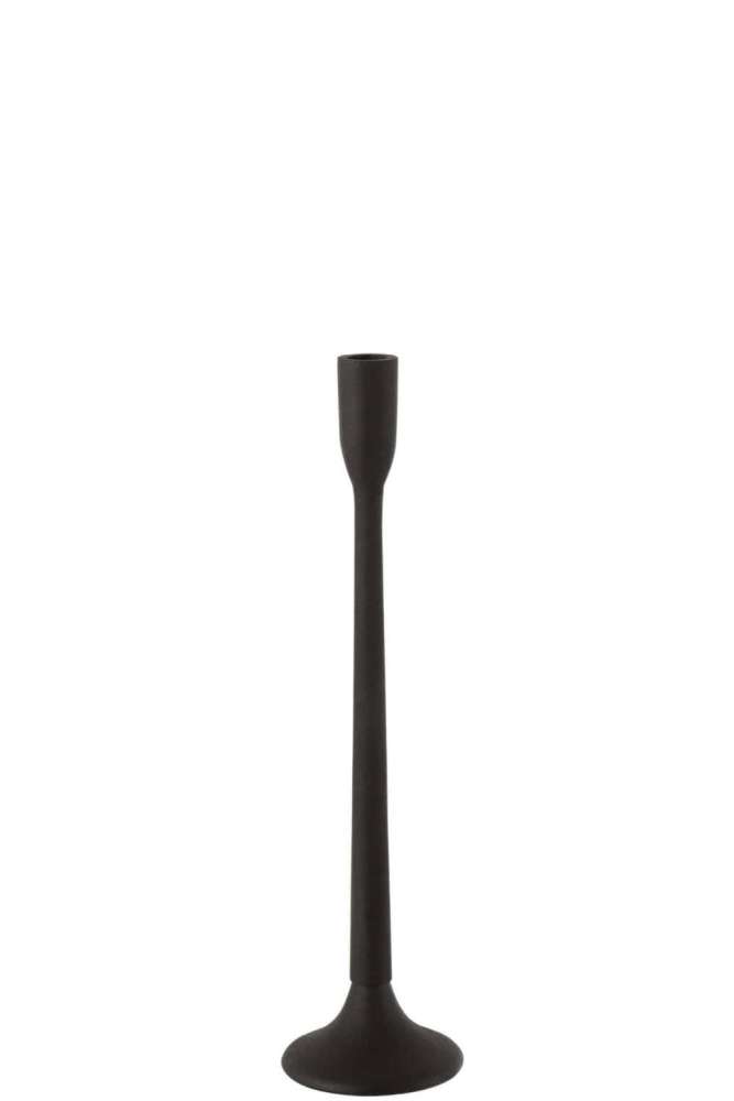 CANDLEHOLDER METAL MATTE BLACK LARGE