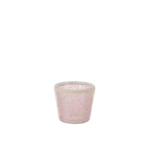 TEALIGHT HOLDER MOSAIC CONIC GLASS PINK